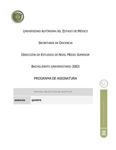 programade asignatura - Universidad Autónoma del Estado de México