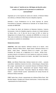 CONCLUSIONES Taller Reglas - Cumbre Judicial Iberoamericana