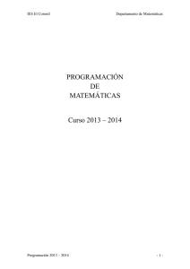 MODIFICABLE PROGRAMACION matemáticas