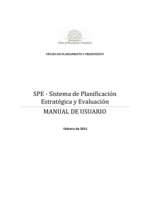 Manual de usuario del Sistema de Planificación Estratégica y