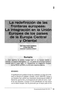 2 L a redefinición d e las fronteras europeas: La integración en la