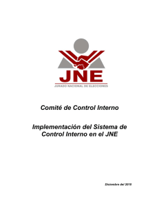 Implementación del Sistema de Control Interno en el JNE