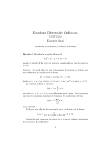 Ecuaciones Diferenciales Ordinarias, MAT1532 Examen final