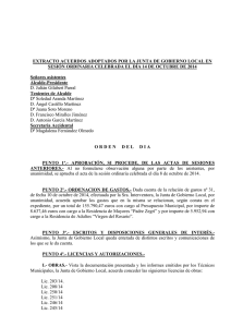 Extracto Acuerdos Junta de Gobierno 14-10-2014