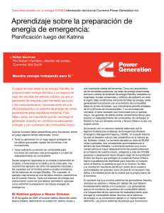 Aprendizaje sobre la preparación de energía de emergencia: