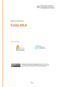 Estilo MLA - Universidad de Alicante