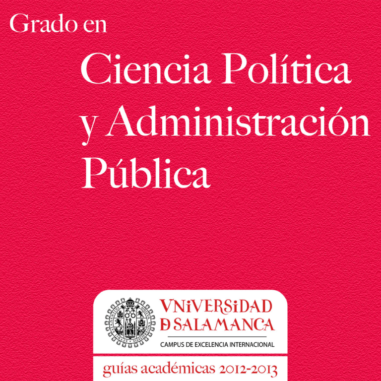 Grado En Ciencia Política Y Administración Pública