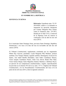 Sentencia TC 0270-14 C - Tribunal Constitucional de la