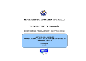 Metodología Genérica - Ministerio de Economía y Finanzas