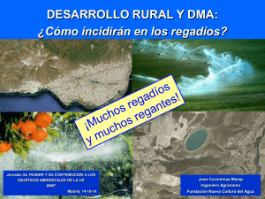 Desarrollo Rural y DMA: ¿Cómo incidirán en los regadíos?