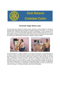 Donación Hogar Santa Luisa - Club Rotario Cristobal