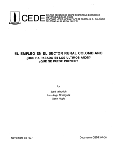 el empleo en el sector rural colombiano - Inicio