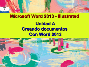 Word 2010 Unit A.