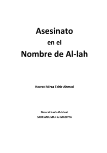 Asesinato Nombre de Al-lah - Ahmadiyya Muslim Community