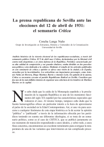 La prensa republicana de Sevilla ante las elecciones del 12 de abril