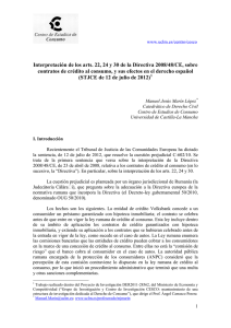 Interpretación de los arts. 22, 24 y 30 de la Directiva 2008/48/CE