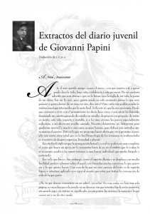 Extractos del diario juvenil de Giovanni Papini