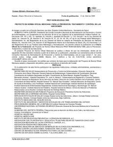 Normas Oficiales Mexicanas SSA2 NOM-028-SSA2