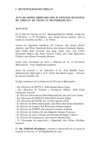 i. municipalidad de chillan acta de sesion ordinaria del h. concejo