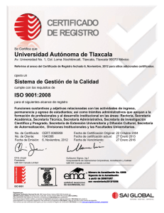certificado de registro - Universidad Autónoma de Tlaxcala