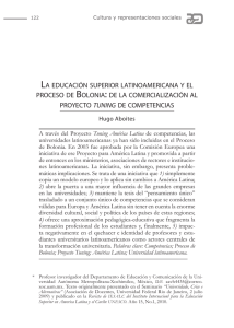 La educación superior latinoamericana y el proceso de Bolonia: de