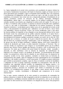 La evaluación de la crisis y la crisis de la evaluación