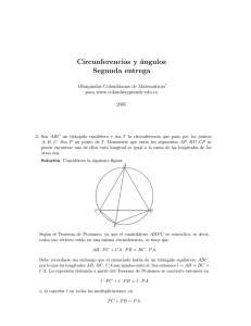 Circunferencias y ángulos Segunda entrega