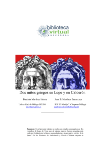 Dos mitos griegos en Lope y en Calderón