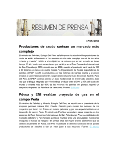Resumen de prensa 17-06-2016 - Cámara Petrolera de Venezuela