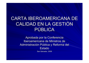 carta iberoamericana de calidad en la gestión pública