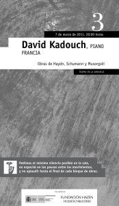 David Kadouch, piano