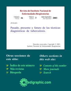 Pasado, presente y futuro de las técnicas diagnósticas de tuberculosis