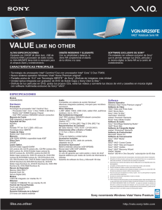 VGN-NR250FE Specification Sheet:VGN-FE650FM Spec