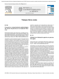 Trabajos libres orales - Revista de Gastroenterología de México