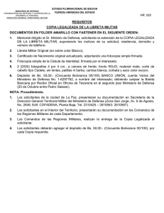 REQUISITOS COPIA LEGALIZADA DE LA LIBRETA MILITAR