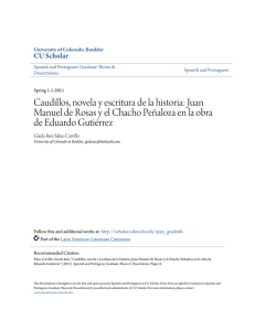 Caudillos, novela y escritura de la historia: Juan Manuel de Rosas y