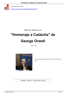 "Homenaje a Cataluña" de George Orwell