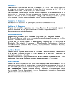 Directorio Asesores de Directorio Asistente de Directorio Secretaría