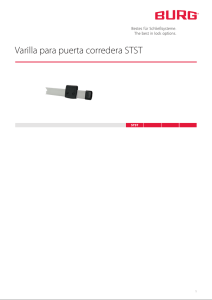 Varilla para puerta corredera STST