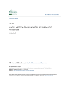 Carlos Victoria: la autenticidad literaria como resistencia