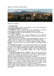 Tema 2: Al –Andalus: Evolución política Alhambra de Granada I