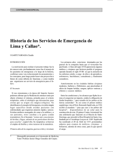 Historia de los Servicios de Emergencia de Lima y Callao*.
