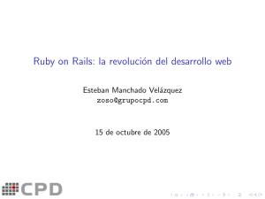 Charla/demostración de Ruby on Rails