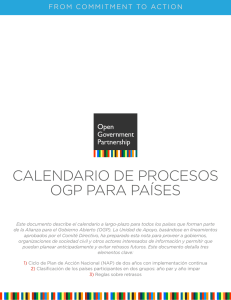 calendario de procesos ogp para países