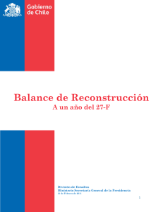 Balance de Reconstrucción - Ministerio de Vivienda y Urbanismo