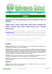 Efectividad de la visita prequirúrgica sobre la ansiedad, el dolor y el