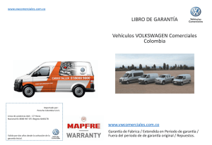 LIBRO DE GARANTÍA Vehículos VOLKSWAGEN Comerciales