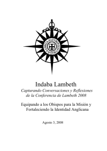 Indaba Lambeth - Anglican Communion