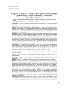 Tungiasis en población indígena del departamento de Vaupés