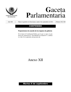 Anexo XII - Gaceta Parlamentaria, Cámara de Diputados